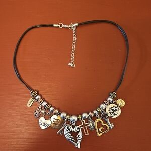 Silver and Gold Charm Necklace